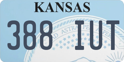 KS license plate 388IUT