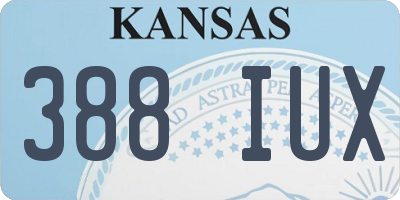 KS license plate 388IUX