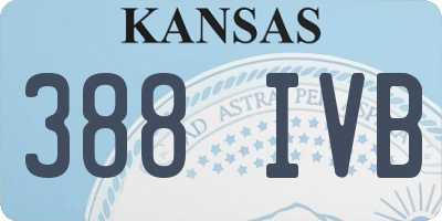 KS license plate 388IVB