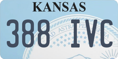 KS license plate 388IVC