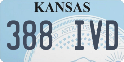 KS license plate 388IVD