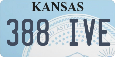 KS license plate 388IVE