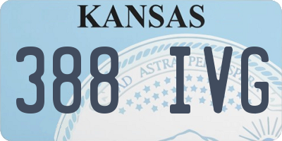 KS license plate 388IVG