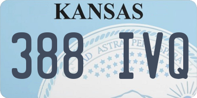 KS license plate 388IVQ