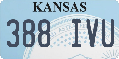KS license plate 388IVU
