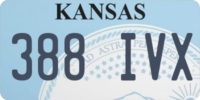 KS license plate 388IVX