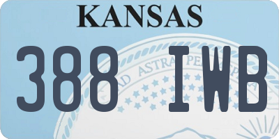 KS license plate 388IWB