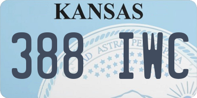 KS license plate 388IWC