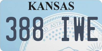 KS license plate 388IWE
