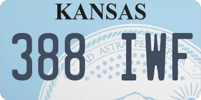 KS license plate 388IWF