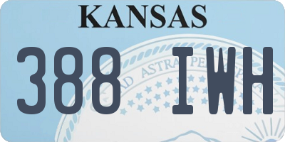 KS license plate 388IWH