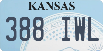 KS license plate 388IWL