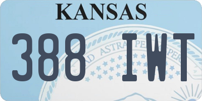 KS license plate 388IWT