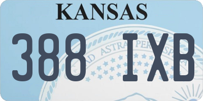 KS license plate 388IXB