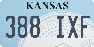 KS license plate 388IXF