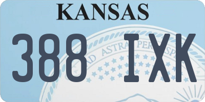 KS license plate 388IXK