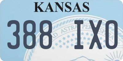 KS license plate 388IXO