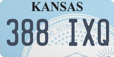 KS license plate 388IXQ