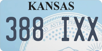 KS license plate 388IXX