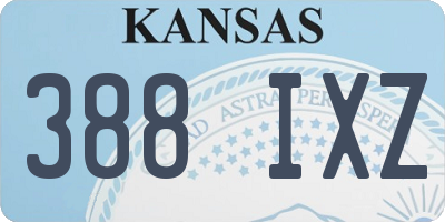 KS license plate 388IXZ