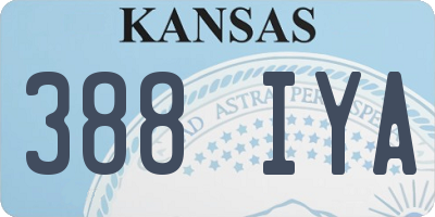 KS license plate 388IYA