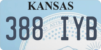 KS license plate 388IYB