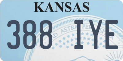 KS license plate 388IYE