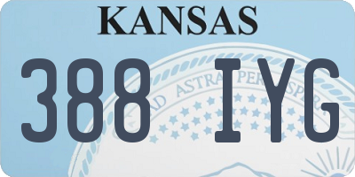 KS license plate 388IYG