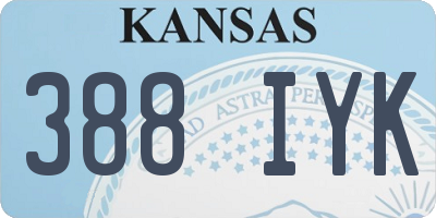 KS license plate 388IYK