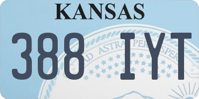 KS license plate 388IYT