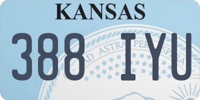 KS license plate 388IYU
