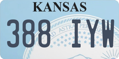 KS license plate 388IYW