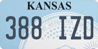 KS license plate 388IZD