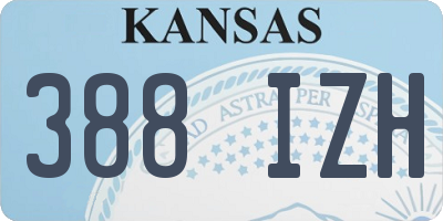 KS license plate 388IZH