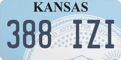 KS license plate 388IZI