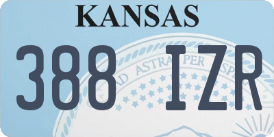 KS license plate 388IZR