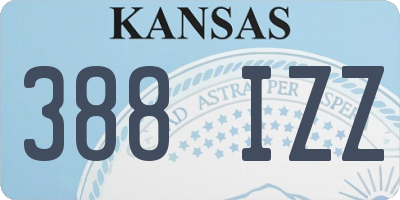 KS license plate 388IZZ