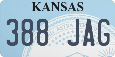 KS license plate 388JAG