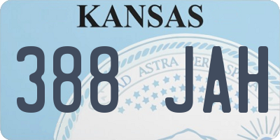KS license plate 388JAH