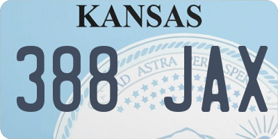 KS license plate 388JAX