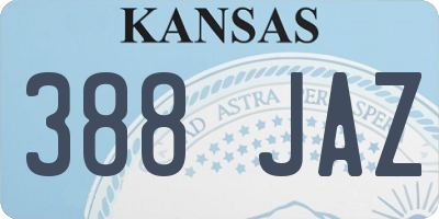 KS license plate 388JAZ