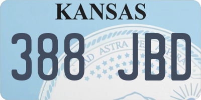 KS license plate 388JBD
