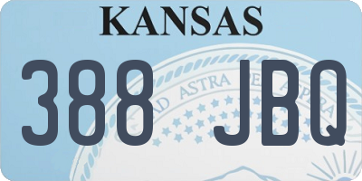KS license plate 388JBQ