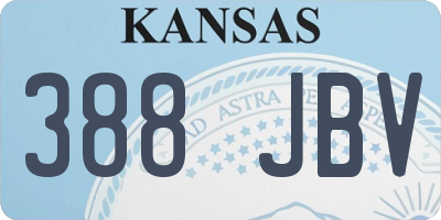 KS license plate 388JBV