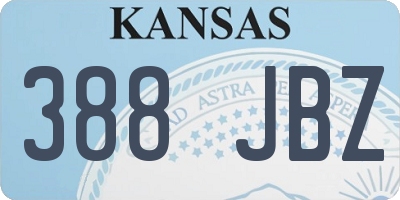 KS license plate 388JBZ