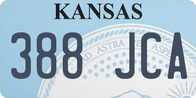 KS license plate 388JCA
