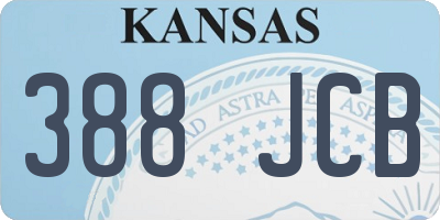 KS license plate 388JCB