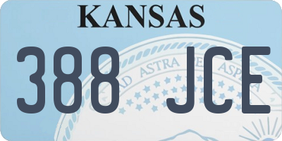 KS license plate 388JCE