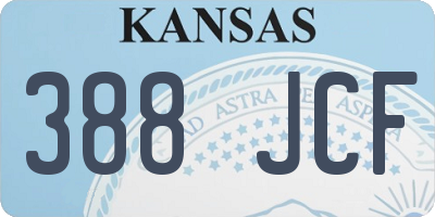 KS license plate 388JCF