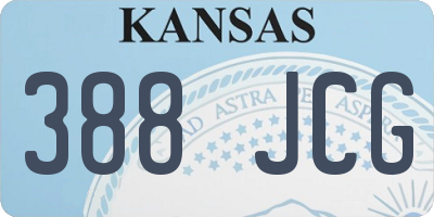 KS license plate 388JCG